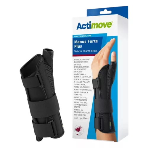 Actimove Manus Forte Plus csuklórögzítő hüvelykujjtámasszal XS bal