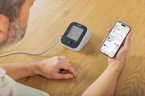 OMRON M2+ Connect felkaros okos-vérnyomásmérő Bluetooth adatátvitellel HEM-7188T1-LE
