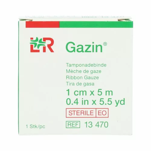 GAZIN® tamponáló pólya, 1cmx5m, 1 rétegű, steril, tekercsben