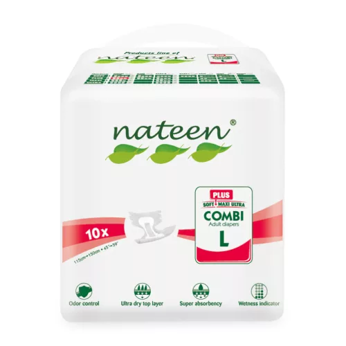 Nateen Combi Plus L - inkontinencia nadrágpelenka 2850 ml (10db)