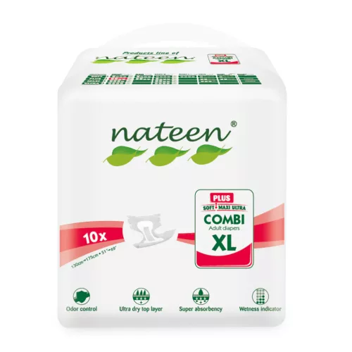 Nateen Combi Plus XL - inkontinencia nadrágpelenka 3400 ml (10db)
