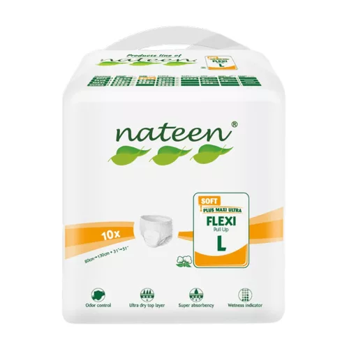 Nateen Flexi Soft L - inkontinencia pelenkanadrág 1600 ml (10db)