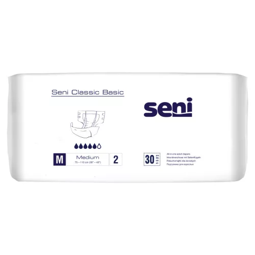 Seni Classic Basic M - felnőtt nadrágpelenka 1800 ml (30 db)
