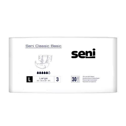Seni Classic Basic L - felnőtt nadrágpelenka 2000 ml (30 db)