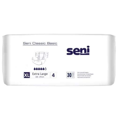 Seni Classic Basic XL - felnőtt nadrágpelenka 2000 ml (30 db)