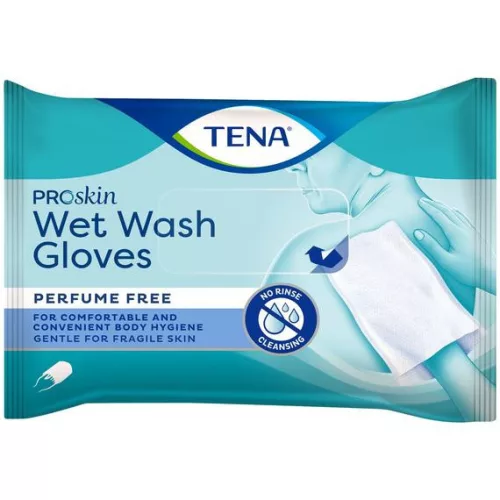 TENA ProSkin Wet Wash Gloves - nedves mosdatókesztyű (8 db)