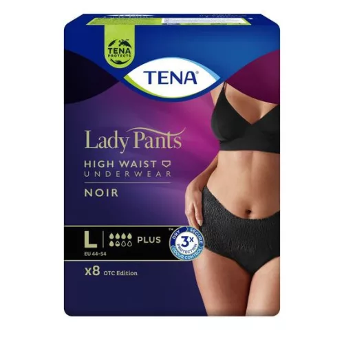 TENA Lady Pants Plus Noir L - inkontinencia fehérnemű (8 db)