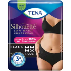   TENA Silhouette Plus L - Fekete inkontinencia fehérnemű (10 db)