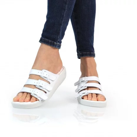 BATZ 3BCS fehér női bőr papucs 36-41