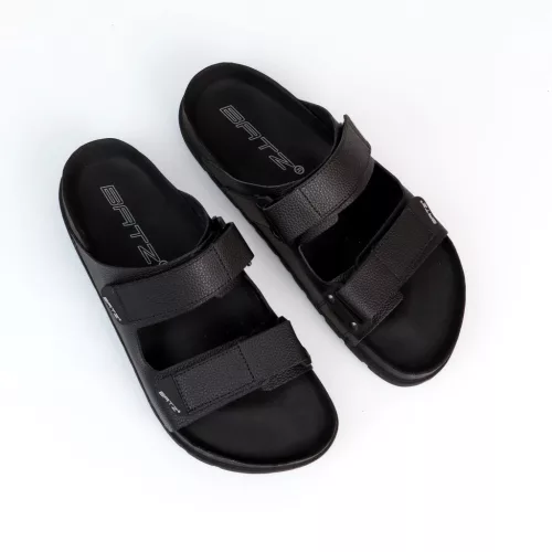 BATZ ADVENTURE FEKETE férfi bőr PAPUCS 41-45