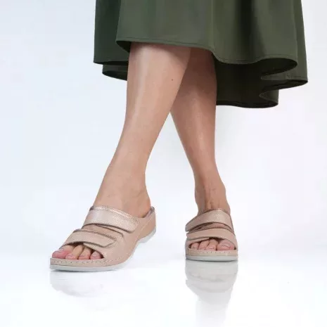 BATZ REA Peach NŐI BŐR PAPUCS 36-41