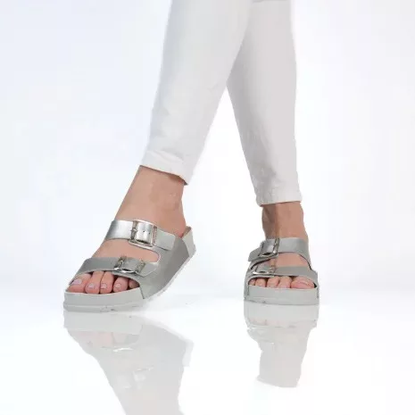 BATZ Zamira Ezüst női bőr papucs 37-41