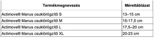 Actimove Manus csuklórögzítő L-es méret 1x