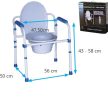   3 funkciós, állítható magasságú, összecsukható szoba WC