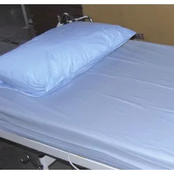 Vízhatlan ágyvédő PVC fehér lepedő 130x200 cm