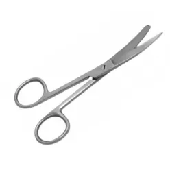   Sebészeti - cooper olló hegyes/tompa/hajlított végű, 14 cm hosszú