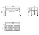 Elektromos betegágy / ápolási ágy MEDIGOFIT-S 225 kg-ig 