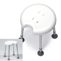   Állítható magasságú tusoló ülőke DELPHI PLUS higieniai nyílással 180 kg-ig