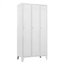 Öltözőszekrény fém 3 részes zárható