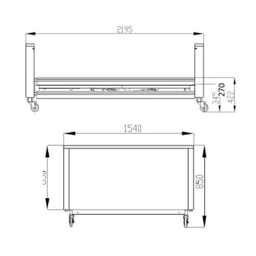 Ecofit Xtra elektromos betegágy 140x200 alumínium korlátokkal