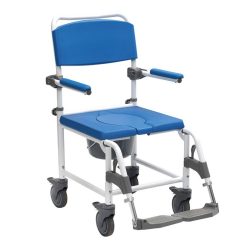   Aston állítható magasságú tusolószék és szoba wc 5' kerekekkel 160 kg-ig