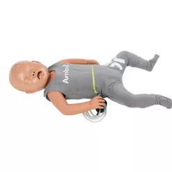   Ambu baby BLS gyakorló baba, 5 db arcrésszel, 100 db fejzsákkal, hordtáskába