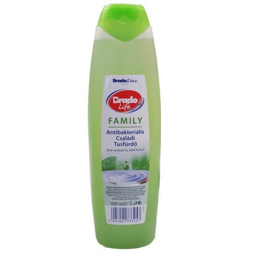 Bradolife Antibakteriális tusfürdő 400 ml FAMILY aloe vera