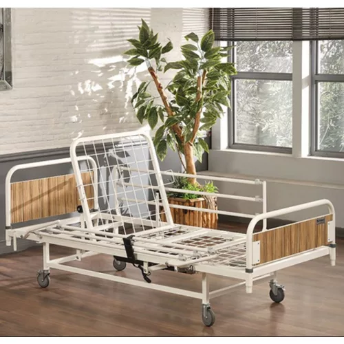 Betegágy kórházi emelhető fejtámlával és lábtámasszal