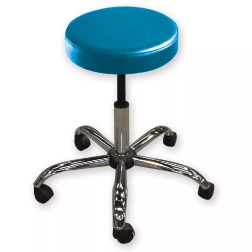 Laborszék görgős króm gázrugós