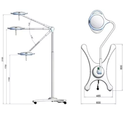 Pentaled 28 orvosi műtéti lámpa - gurolós, akkumulátorral és automata töltővel