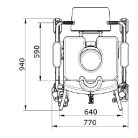 MoHiCan II PLUS - elektromos tusolószék, szoba wc egyben 250 kg-ig