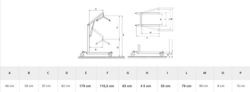 Betegemelő lift TiMotion hidraulikus 150 kg-ig
