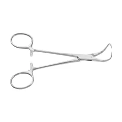   AESCULAP BACKHAUS kendő fogó - hajlított - hegyes - 13.5 cm - BF433R