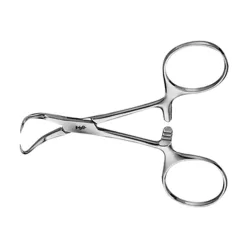   AESCULAP BACKHAUS kendő fogó - hajlított - hegyes - 11 cm - BF432R