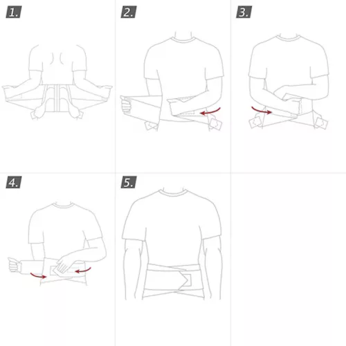 ACTIMOVE LUMBAR SACRAL DERÉKTÁMASZTÓ ÖV, nyomópárnával - Méret 3XL-es