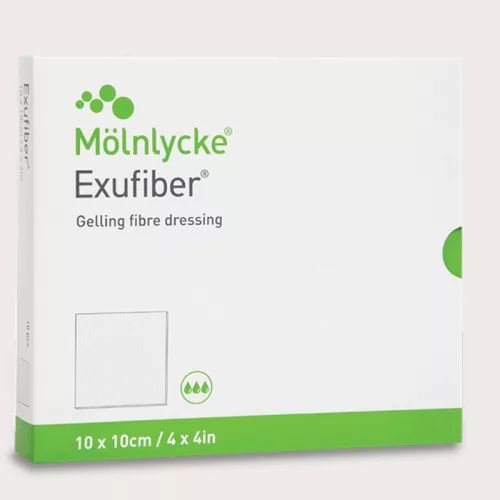 EXUFIBER 10x10 cm polymer kötszer