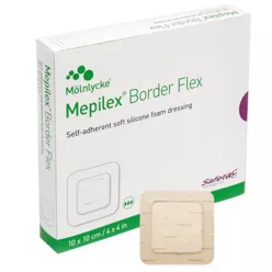   MEPILEX BORDER FLEX 5 RÉTEGŰ, EXTRA KOMFORTOS HABKÖTSZER 10 X 10 CM