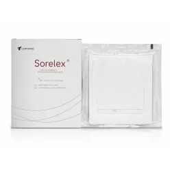   SORELEX 10X10 cm szívóöblítő hatású hidroaktív kötszerek antiszeptikummal