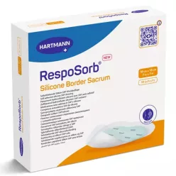   RESPOSORB SILICONE BORDER SACRUM 18 X 18 CM szuperabszorbens hidrocelluláris kötszer szilikonrétegge