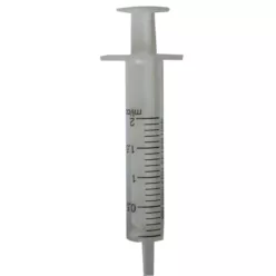 Fecskendő 2 ml műanyag, kétrészes, steril