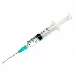 Fecskendő 5 ml (gumidigós)  + 21G 1/2 tű