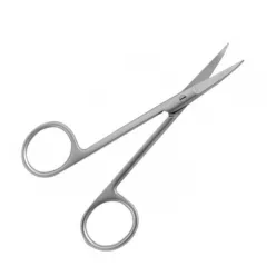   Sebészeti  cooper olló hegyes/hegyes/hajlított végű, 16 cm hosszú