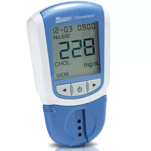 Koleszterin, HDL, triglicerid meghatározó készülék MISSION - Termék 25db össz koleszterint teszt