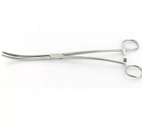 Bozeman tamponfogó csipesz hajlított 26 cm