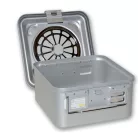 Sterilizáló ASEPTA doboz 28,5x28,5x15 cm  szürke