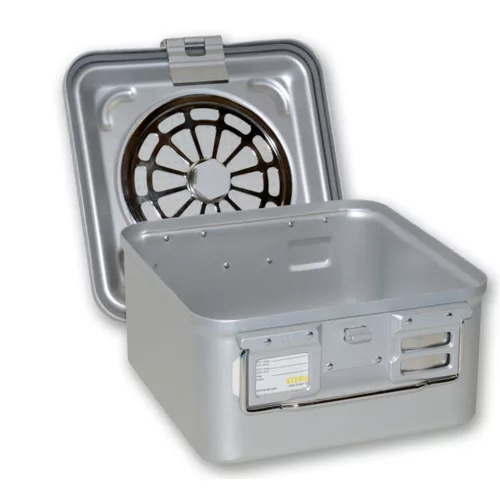 Sterilizáló ASEPTA doboz 28,5x28,5x15 cm  szürke