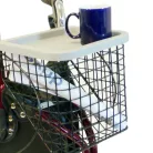 Rollátor 3 kerekű DRIVE vörös táskával, kosárral és tálcával