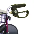 Rollátor 3 kerekű DRIVE vörös táskával, kosárral és tálcával