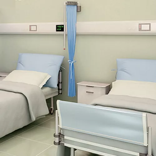 Kórtermi ágyelválasztó függőny  paraván teleszkópos+lehajtható