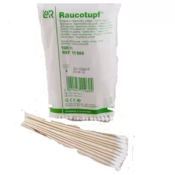   Vattafej hurkapálcán 15 cm /fa/nem steril/ 12 mm fej 100 db
